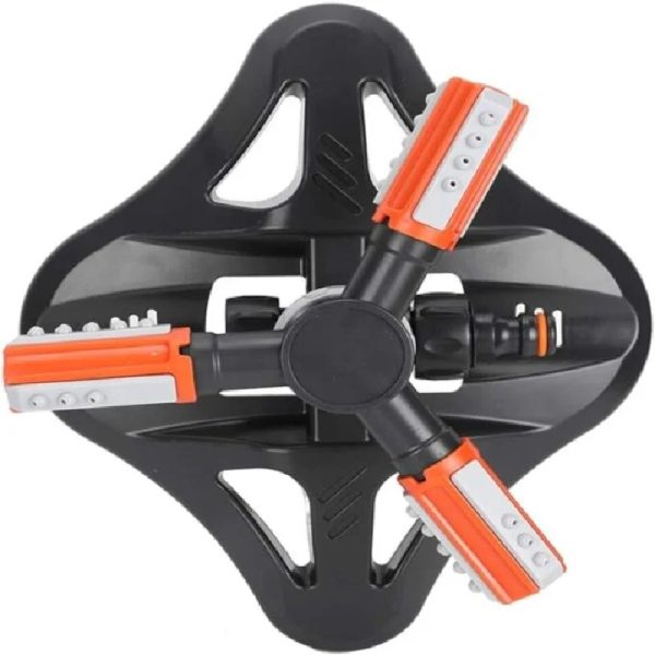 Aspersor rociador de riego 360 rotación automática de jardín gris naranja - Image 3