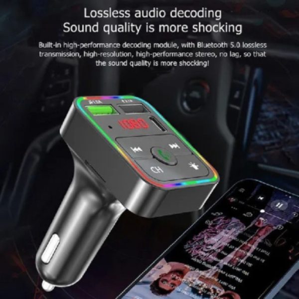 TRANSMISOR RECEPTOR FM BLUETOOTH50 PARA CARRO - Image 2